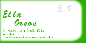 ella orsos business card