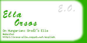 ella orsos business card